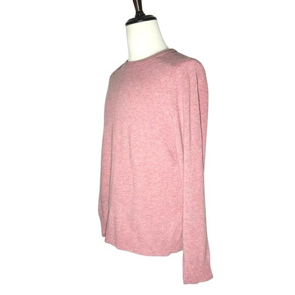 M&S Collection | Men | 100% Fine Lambs Wool Marled Pink Crew Sweater | Large - Picture 4 of 12